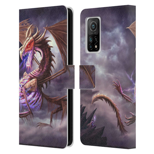 Anthony Christou Fantasy Art Bone Dragon Leather Book Wallet Case Cover For Xiaomi Mi 10T 5G
