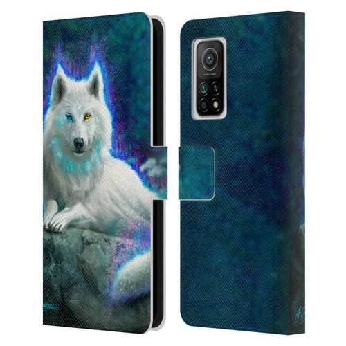 Anthony Christou Fantasy Art White Wolf Leather Book Wallet Case Cover For Xiaomi Mi 10T 5G