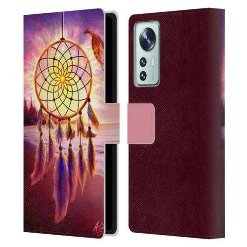 Anthony Christou Fantasy Art Beach Dragon Dream Catcher Leather Book Wallet Case Cover For Xiaomi 12