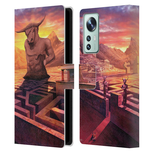 Anthony Christou Fantasy Art Minotaur In Labyrinth Leather Book Wallet Case Cover For Xiaomi 12