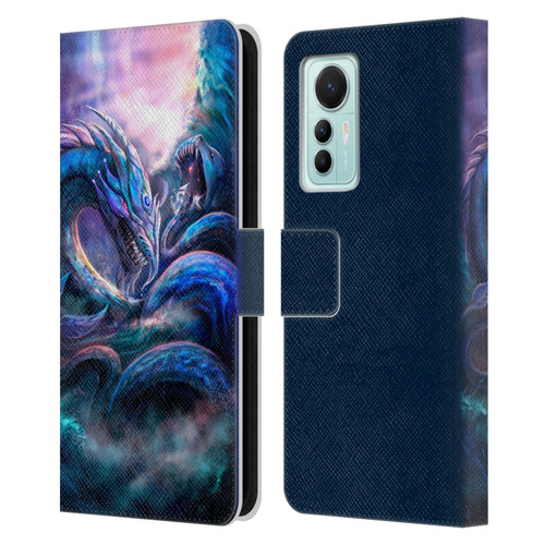 Anthony Christou Fantasy Art Leviathan Dragon Leather Book Wallet Case Cover For Xiaomi 12 Lite