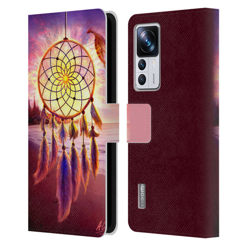 Anthony Christou Fantasy Art Beach Dragon Dream Catcher Leather Book Wallet Case Cover For Xiaomi 12T Pro