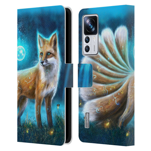 Anthony Christou Fantasy Art Magic Fox In Moonlight Leather Book Wallet Case Cover For Xiaomi 12T Pro