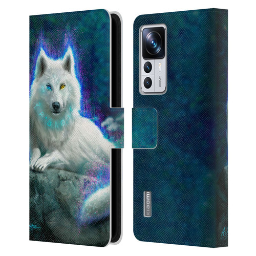 Anthony Christou Fantasy Art White Wolf Leather Book Wallet Case Cover For Xiaomi 12T Pro