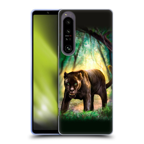 Anthony Christou Fantasy Art Black Panther Soft Gel Case for Sony Xperia 1 IV