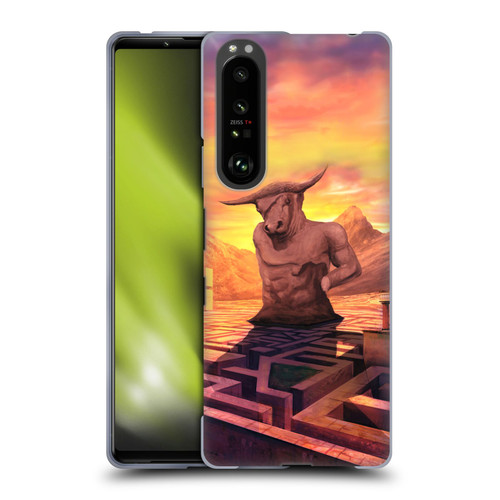 Anthony Christou Fantasy Art Minotaur In Labyrinth Soft Gel Case for Sony Xperia 1 III