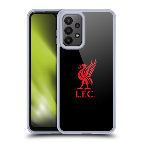 Liverpool Football Club Liver Bird Red Logo On Black Soft Gel Case for Samsung Galaxy A23 / 5G (2022)