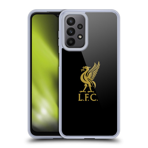 Liverpool Football Club Liver Bird Gold Logo On Black Soft Gel Case for Samsung Galaxy A23 / 5G (2022)