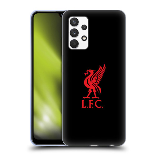 Liverpool Football Club Liver Bird Red Logo On Black Soft Gel Case for Samsung Galaxy A32 (2021)