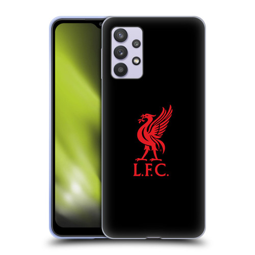 Liverpool Football Club Liver Bird Red Logo On Black Soft Gel Case for Samsung Galaxy A32 5G / M32 5G (2021)