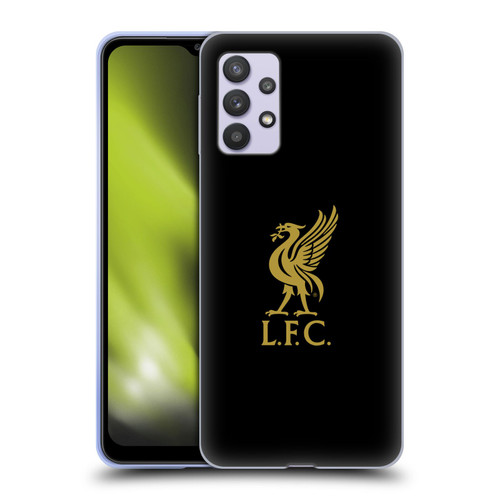 Liverpool Football Club Liver Bird Gold Logo On Black Soft Gel Case for Samsung Galaxy A32 5G / M32 5G (2021)
