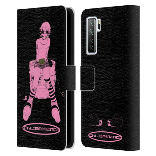 Chloe Moriondo Graphics Pink Leather Book Wallet Case Cover For Huawei Nova 7 SE/P40 Lite 5G