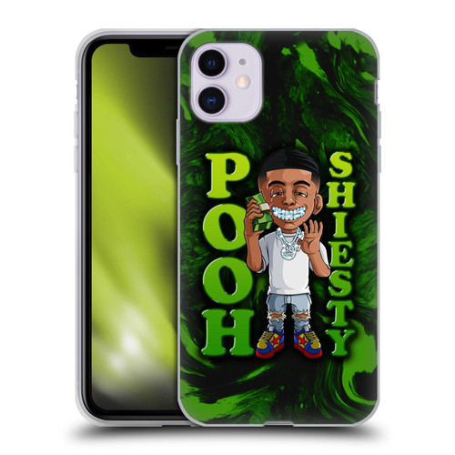 Pooh Shiesty Graphics Green Soft Gel Case for Apple iPhone 11