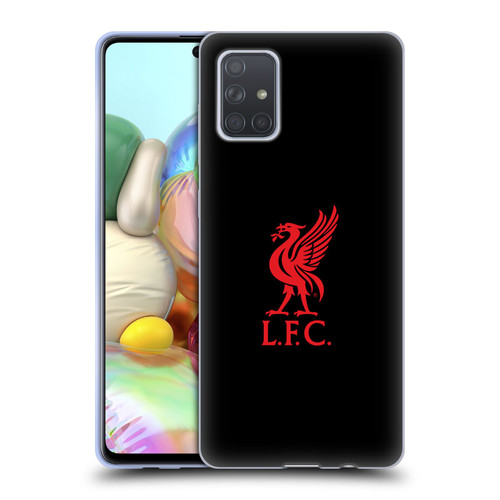 Liverpool Football Club Liver Bird Red Logo On Black Soft Gel Case for Samsung Galaxy A71 (2019)