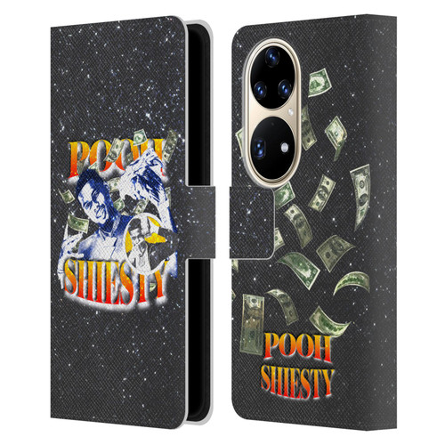Pooh Shiesty Graphics Art Leather Book Wallet Case Cover For Huawei P50 Pro