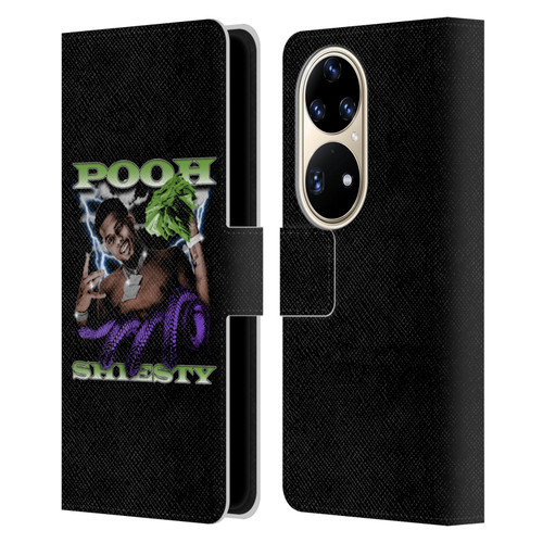 Pooh Shiesty Graphics Photo Leather Book Wallet Case Cover For Huawei P50 Pro