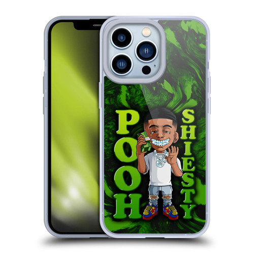 Pooh Shiesty Graphics Green Soft Gel Case for Apple iPhone 13 Pro