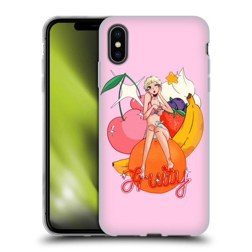 Chloe Moriondo Graphics Fruity Soft Gel Case for Apple iPhone XS Max