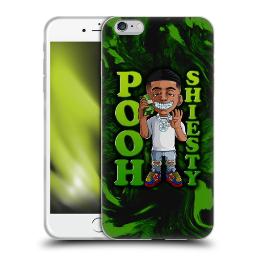 Pooh Shiesty Graphics Green Soft Gel Case for Apple iPhone 6 Plus / iPhone 6s Plus