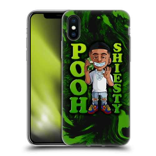Pooh Shiesty Graphics Green Soft Gel Case for Apple iPhone X / iPhone XS