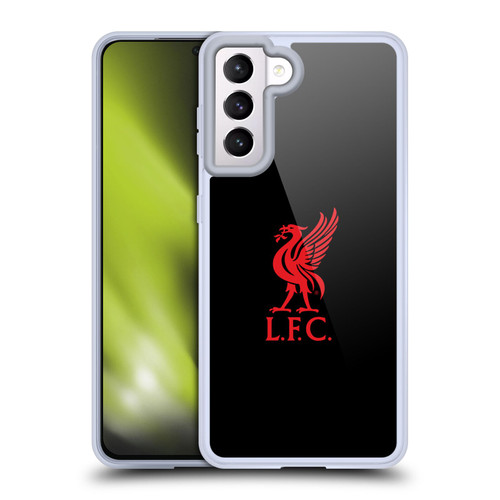 Liverpool Football Club Liver Bird Red Logo On Black Soft Gel Case for Samsung Galaxy S21 5G
