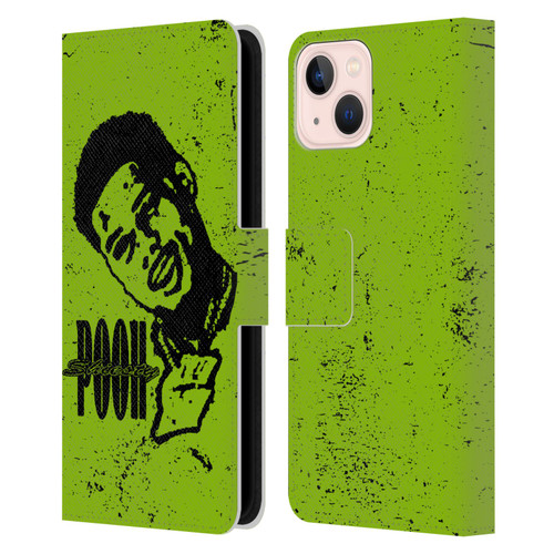 Pooh Shiesty Graphics Sketch Leather Book Wallet Case Cover For Apple iPhone 13