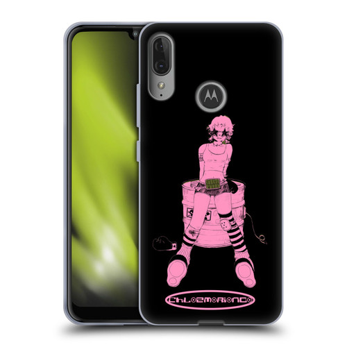 Chloe Moriondo Graphics Pink Soft Gel Case for Motorola Moto E6 Plus