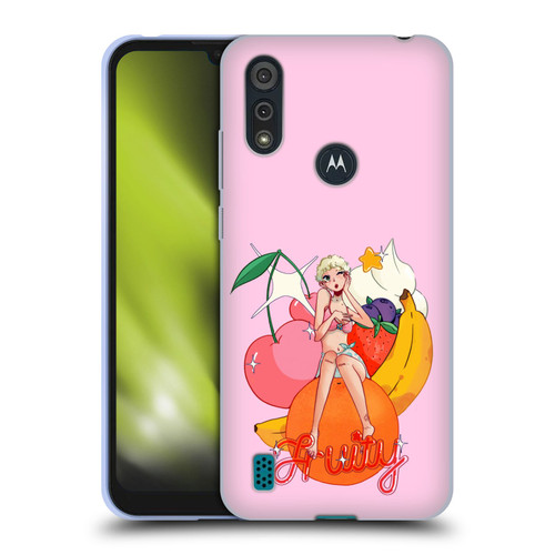 Chloe Moriondo Graphics Fruity Soft Gel Case for Motorola Moto E6s (2020)