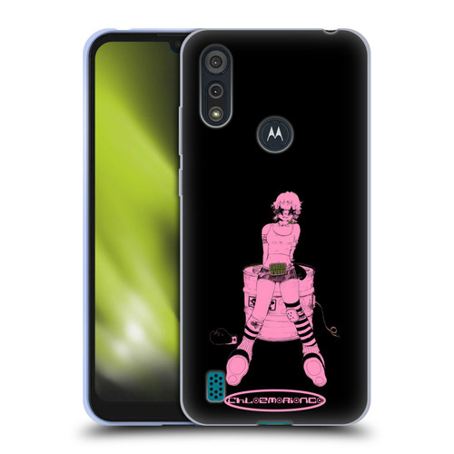 Chloe Moriondo Graphics Pink Soft Gel Case for Motorola Moto E6s (2020)
