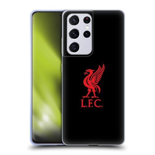 Liverpool Football Club Liver Bird Red Logo On Black Soft Gel Case for Samsung Galaxy S21 Ultra 5G
