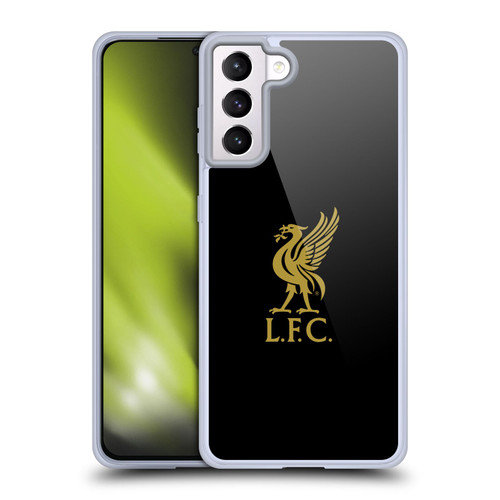 Liverpool Football Club Liver Bird Gold Logo On Black Soft Gel Case for Samsung Galaxy S21+ 5G