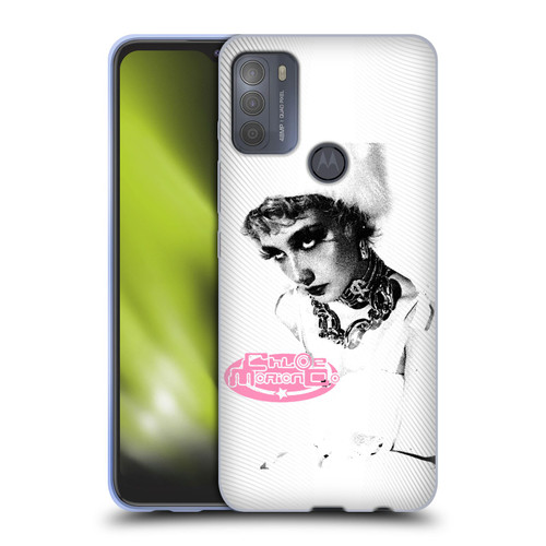 Chloe Moriondo Graphics Portrait Soft Gel Case for Motorola Moto G50