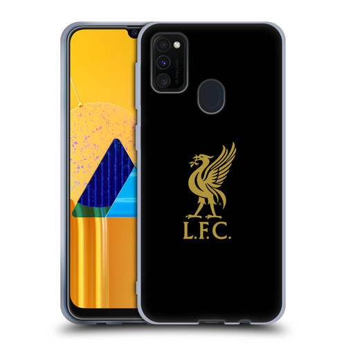 Liverpool Football Club Liver Bird Gold Logo On Black Soft Gel Case for Samsung Galaxy M30s (2019)/M21 (2020)