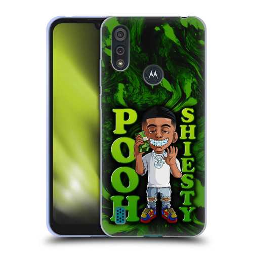 Pooh Shiesty Graphics Green Soft Gel Case for Motorola Moto E6s (2020)