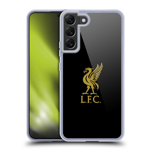 Liverpool Football Club Liver Bird Gold Logo On Black Soft Gel Case for Samsung Galaxy S22+ 5G