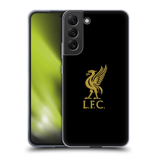 Liverpool Football Club Liver Bird Gold Logo On Black Soft Gel Case for Samsung Galaxy S22+ 5G
