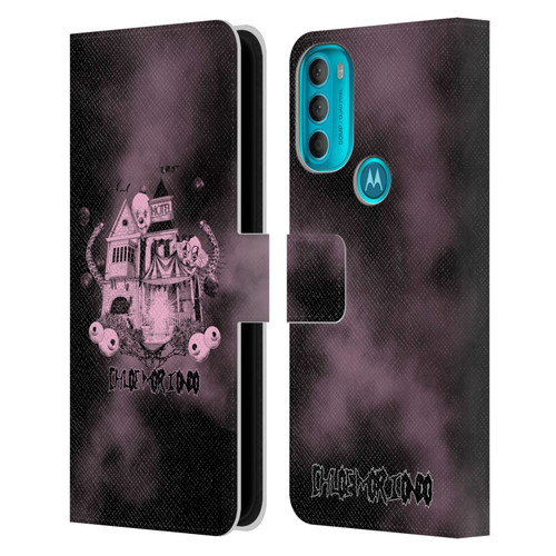 Chloe Moriondo Graphics Hotel Leather Book Wallet Case Cover For Motorola Moto G71 5G