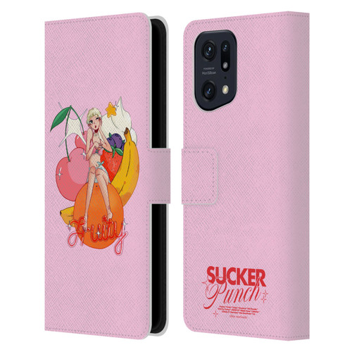 Chloe Moriondo Graphics Fruity Leather Book Wallet Case Cover For OPPO Find X5