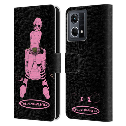 Chloe Moriondo Graphics Pink Leather Book Wallet Case Cover For OPPO Reno8 4G