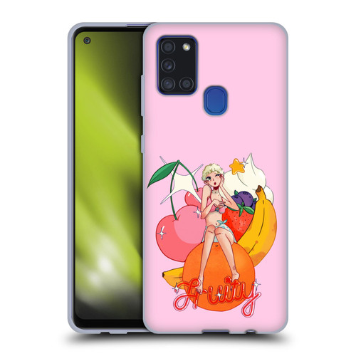 Chloe Moriondo Graphics Fruity Soft Gel Case for Samsung Galaxy A21s (2020)