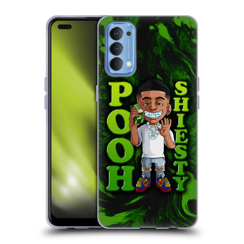 Pooh Shiesty Graphics Green Soft Gel Case for OPPO Reno 4 5G
