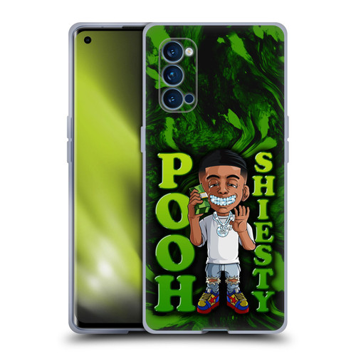 Pooh Shiesty Graphics Green Soft Gel Case for OPPO Reno 4 Pro 5G