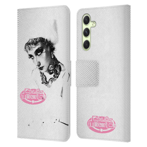 Chloe Moriondo Graphics Portrait Leather Book Wallet Case Cover For Samsung Galaxy A54 5G