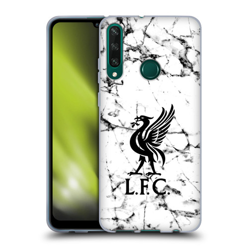 Liverpool Football Club Marble Black Liver Bird Soft Gel Case for Huawei Y6p