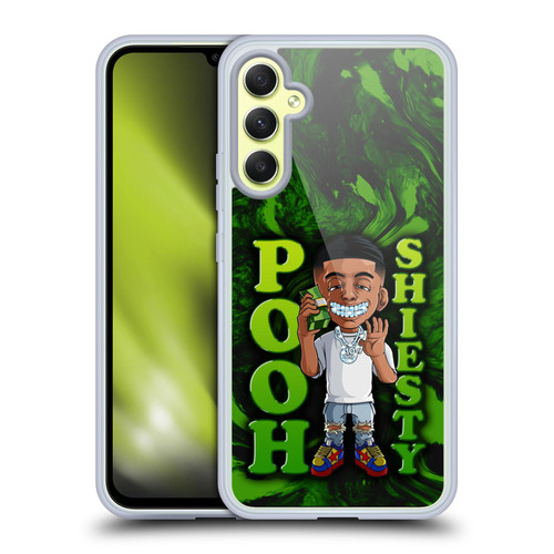 Pooh Shiesty Graphics Green Soft Gel Case for Samsung Galaxy A34 5G