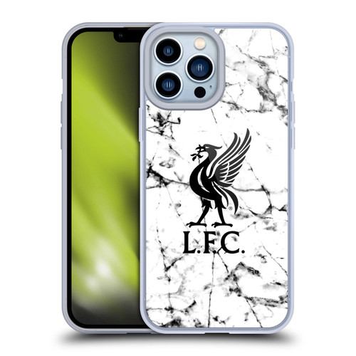 Liverpool Football Club Marble Black Liver Bird Soft Gel Case for Apple iPhone 13 Pro Max