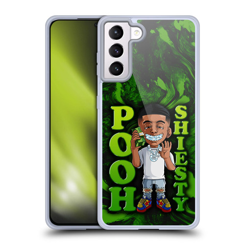 Pooh Shiesty Graphics Green Soft Gel Case for Samsung Galaxy S21+ 5G