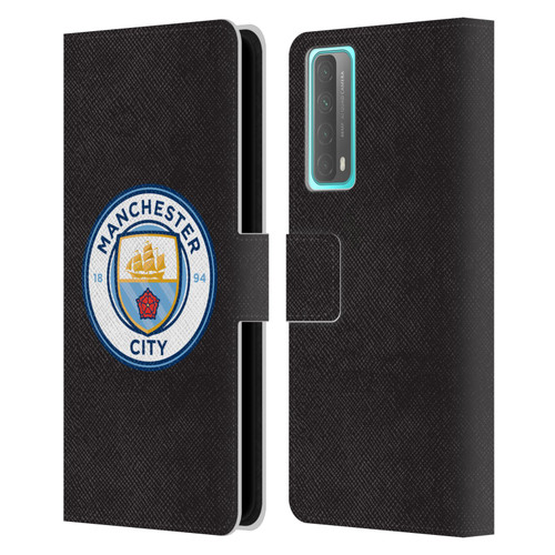 Manchester City Man City FC Badge Black Full Colour Leather Book Wallet Case Cover For Huawei P Smart (2021)