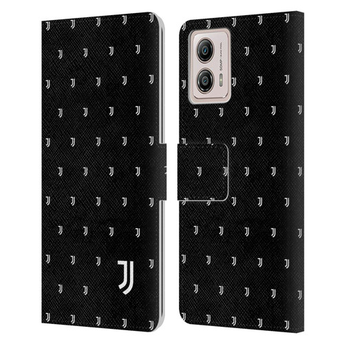 Juventus Football Club Lifestyle 2 Logomark Pattern Leather Book Wallet Case Cover For Motorola Moto G53 5G