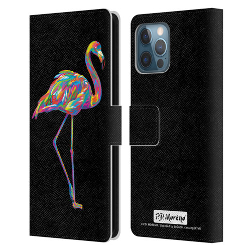 P.D. Moreno Animals Flamingo Leather Book Wallet Case Cover For Apple iPhone 12 Pro Max